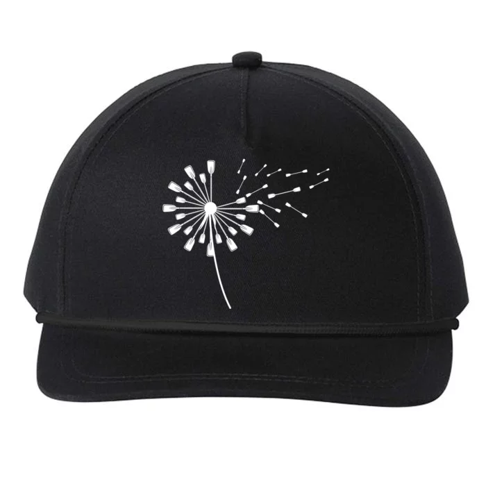 Dandelion Kayak Paddle Meaningful Gift For Kayaker Kayak Great Gift Snapback Five-Panel Rope Hat