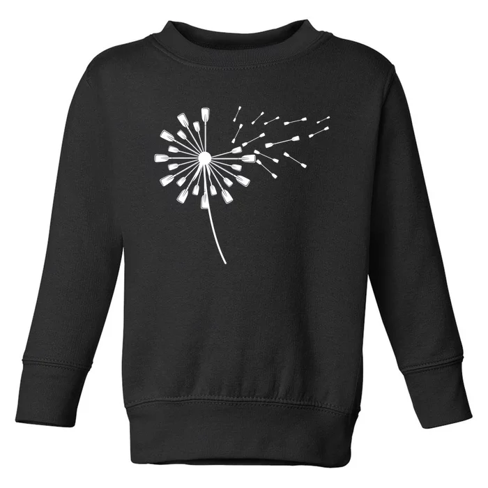 Dandelion Kayak Paddle Meaningful Gift For Kayaker Kayak Great Gift Toddler Sweatshirt