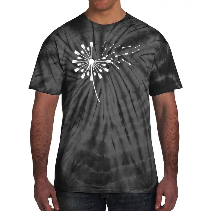 Dandelion Kayak Paddle Meaningful Gift For Kayaker Kayak Great Gift Tie-Dye T-Shirt