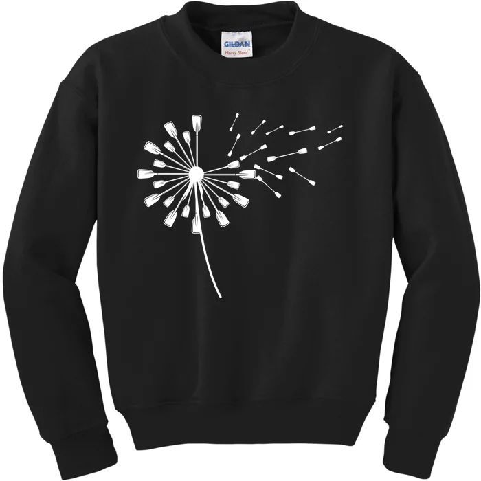 Dandelion Kayak Paddle Meaningful Gift For Kayaker Kayak Great Gift Kids Sweatshirt