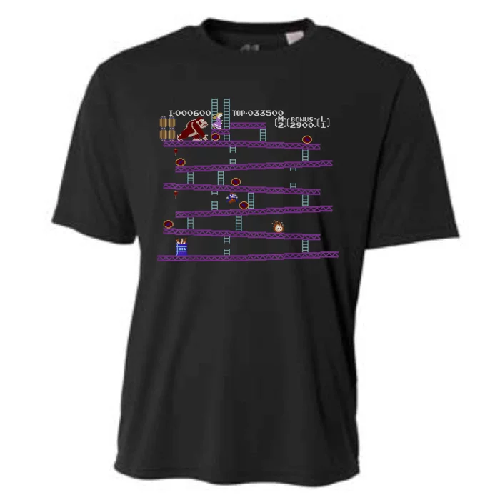 Donkey Kong Retro Arcade Game Screen Cooling Performance Crew T-Shirt