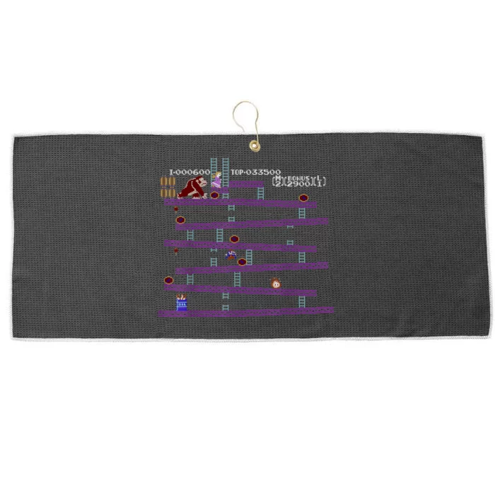 Donkey Kong Retro Arcade Game Screen Large Microfiber Waffle Golf Towel