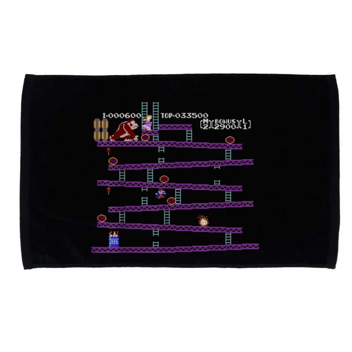 Donkey Kong Retro Arcade Game Screen Microfiber Hand Towel