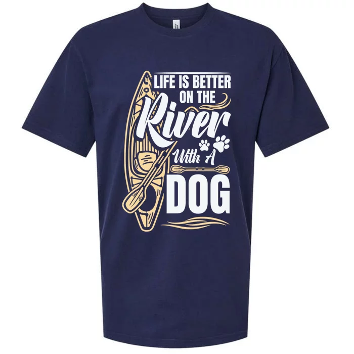 Dog Kayak River Kayaking With Dog Life Vest For Kayaking Dog Gift Sueded Cloud Jersey T-Shirt