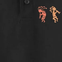 Dancing Kokopelli Southwestern USA Native American Symbol Dry Zone Grid Performance Polo