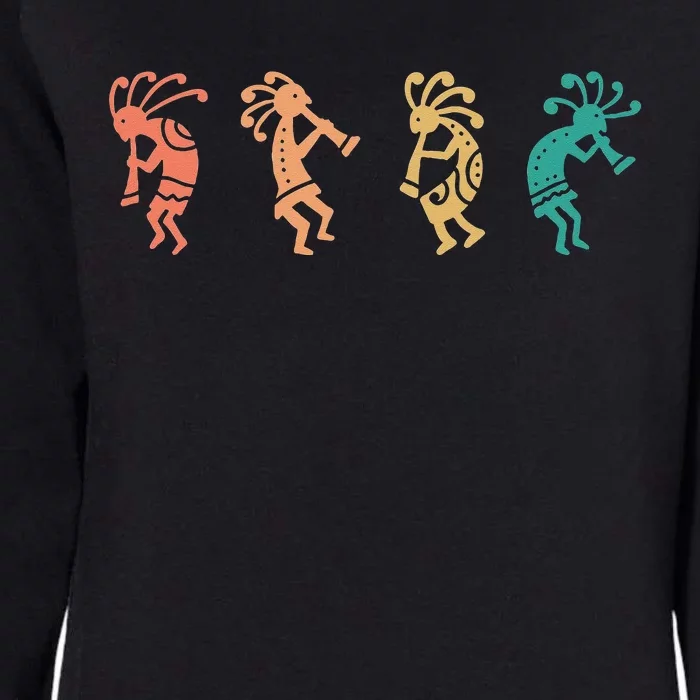 Dancing Kokopelli Southwestern USA Native American Symbol Womens California Wash Sweatshirt