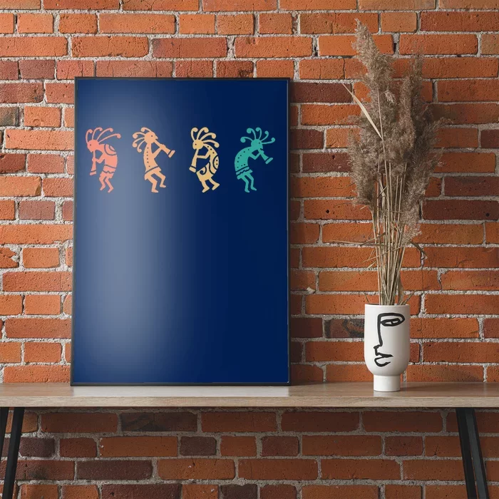 Dancing Kokopelli Southwestern USA Native American Symbol Poster