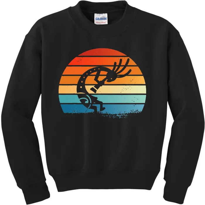 Dancing Kokopelli Southwestern USA Native American Symbol Kids Sweatshirt