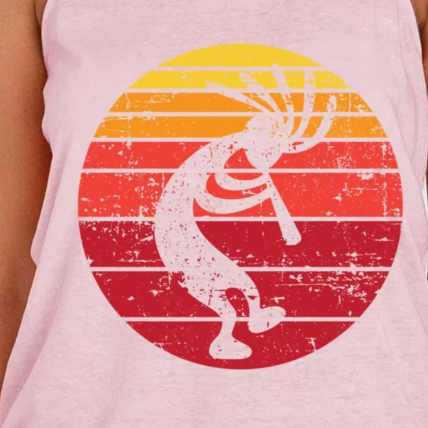 Dancing Kokopelli Southwestern Usa Native American Symbol Gift Women's Knotted Racerback Tank