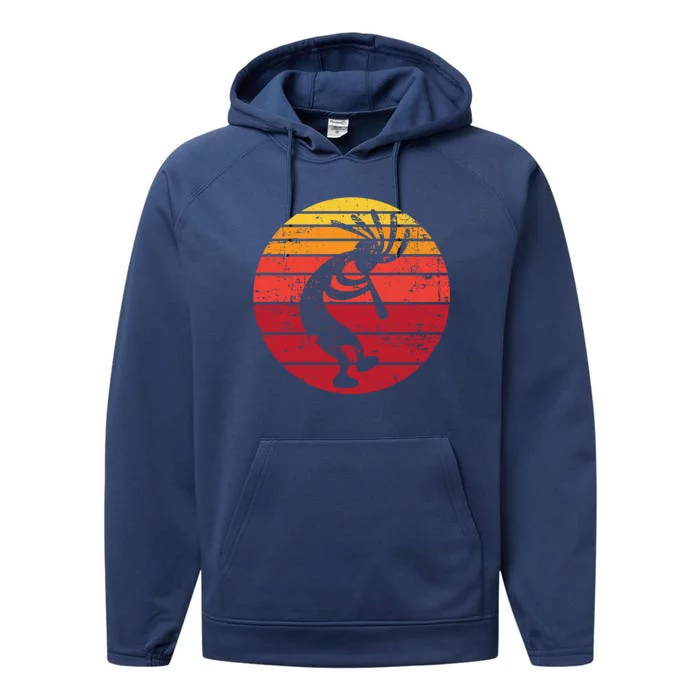 Dancing Kokopelli Southwestern Usa Native American Symbol Gift Performance Fleece Hoodie