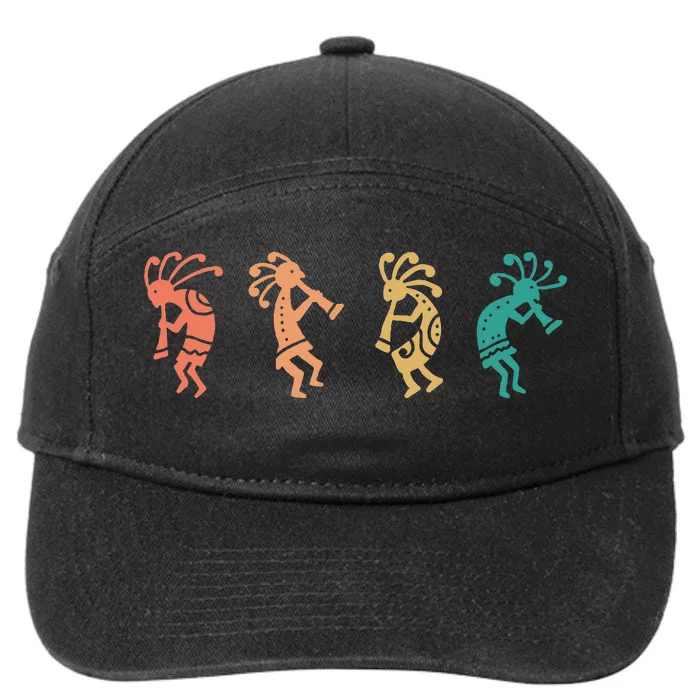 Dancing Kokopelli Southwestern Usa Native American Symbol 7-Panel Snapback Hat