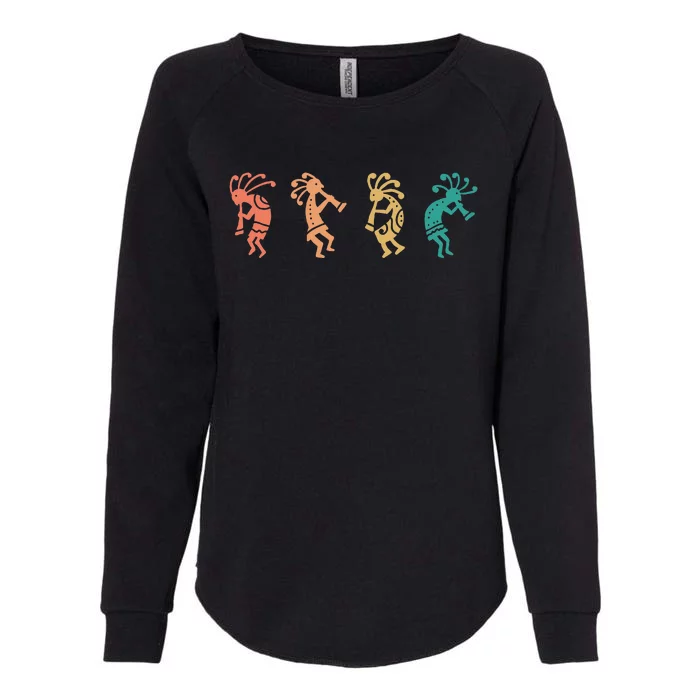 Dancing Kokopelli Southwestern Usa Native American Symbol Womens California Wash Sweatshirt