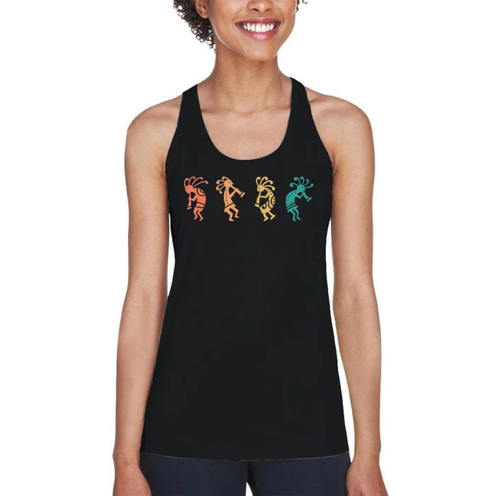 Dancing Kokopelli Southwestern Usa Native American Symbol Women's Racerback Tank