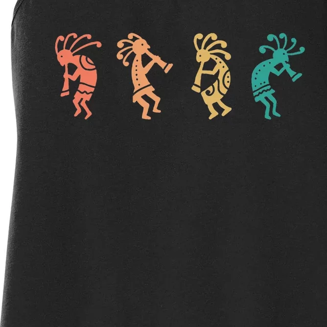 Dancing Kokopelli Southwestern Usa Native American Symbol Women's Racerback Tank