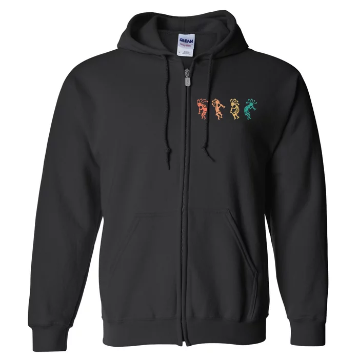 Dancing Kokopelli Southwestern Usa Native American Symbol Full Zip Hoodie