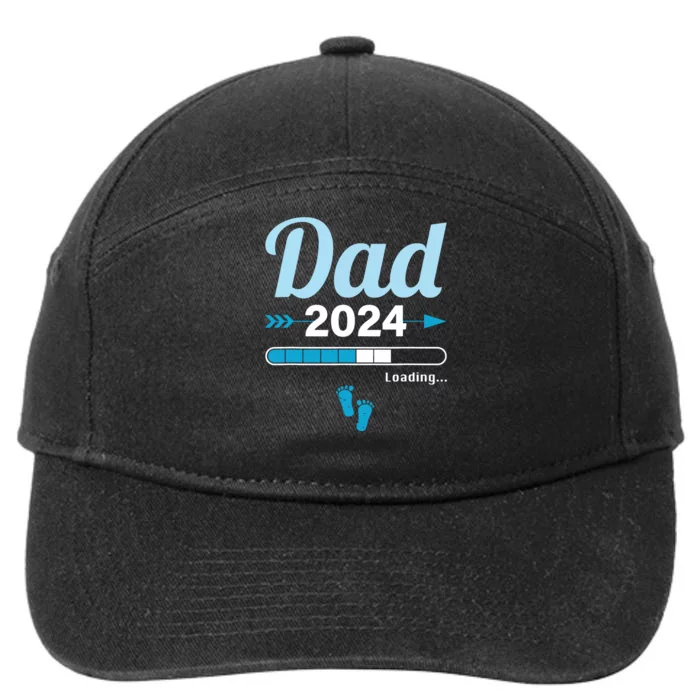 Dad Loading 2024 Father Pregnancy Birth Baby Daddy To Be 7-Panel Snapback Hat