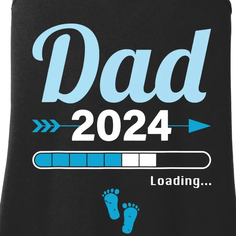 Dad Loading 2024 Father Pregnancy Birth Baby Daddy To Be Ladies Essential Tank