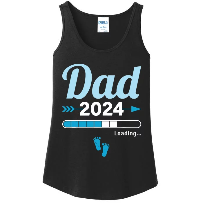 Dad Loading 2024 Father Pregnancy Birth Baby Daddy To Be Ladies Essential Tank