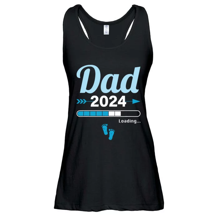 Dad Loading 2024 Father Pregnancy Birth Baby Daddy To Be Ladies Essential Flowy Tank