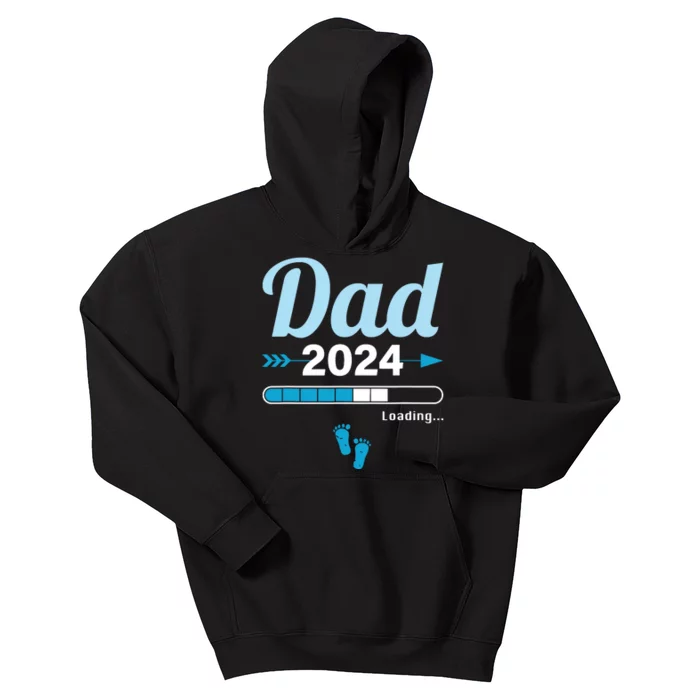 Dad Loading 2024 Father Pregnancy Birth Baby Daddy To Be Kids Hoodie