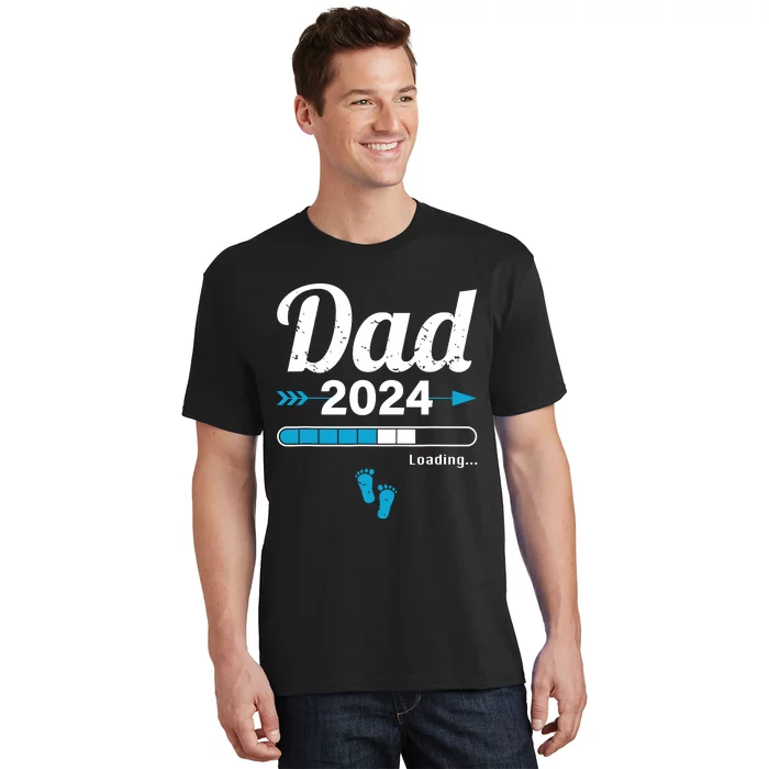 Dad Loading 2024 Father Pregnancy Birth Baby Daddy To Be T-Shirt