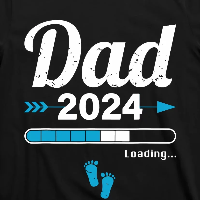 Dad Loading 2024 Father Pregnancy Birth Baby Daddy To Be T-Shirt