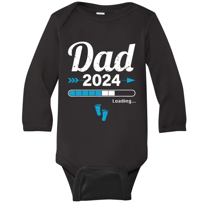 Dad Loading 2024 Father Pregnancy Birth Baby Daddy To Be Baby Long Sleeve Bodysuit