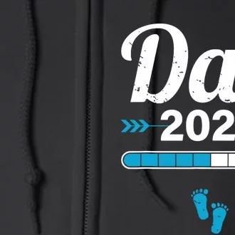 Dad Loading 2024 Father Pregnancy Birth Baby Daddy To Be Full Zip Hoodie