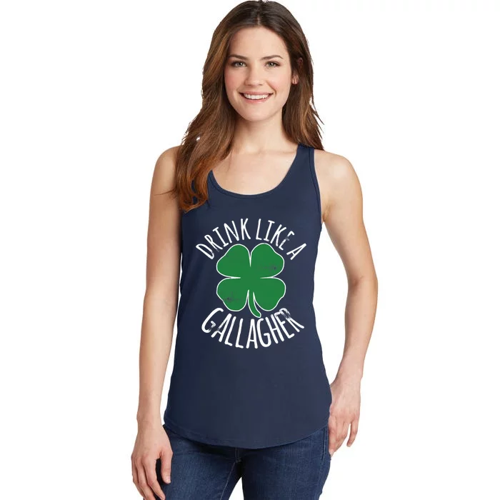 DRINK LIKE A GALLAGHER St Patrick's Day Beer Irish Ladies Essential Tank