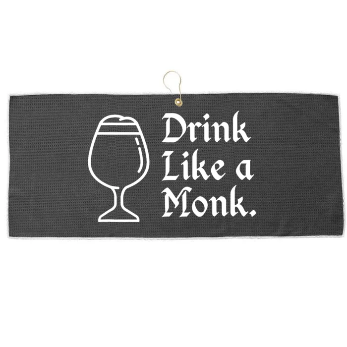 Drink Like A Monk, For Belgian Crafts Beer Lovers Large Microfiber Waffle Golf Towel