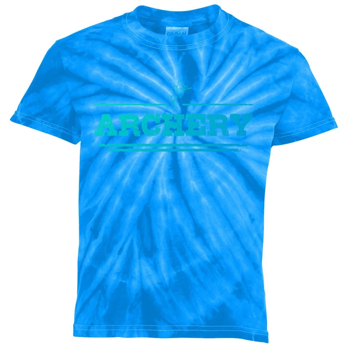 Distressed Look Arching Gift For Archers Gift Kids Tie-Dye T-Shirt