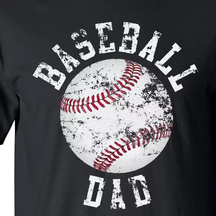 Dad Like A Baseball Dad US Flag Fathers Day Tall T-Shirt