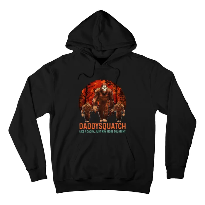 Daddysquatch Like A Dad Just Way More Squatchy Retro Funny Hoodie