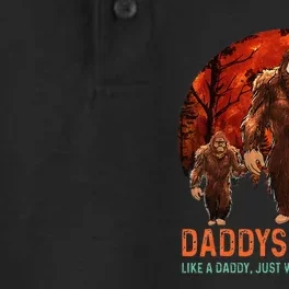 Daddysquatch Like A Dad Just Way More Squatchy Retro Funny Dry Zone Grid Performance Polo