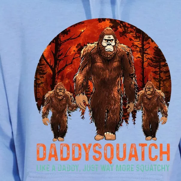 Daddysquatch Like A Dad Just Way More Squatchy Retro Funny Unisex Surf Hoodie