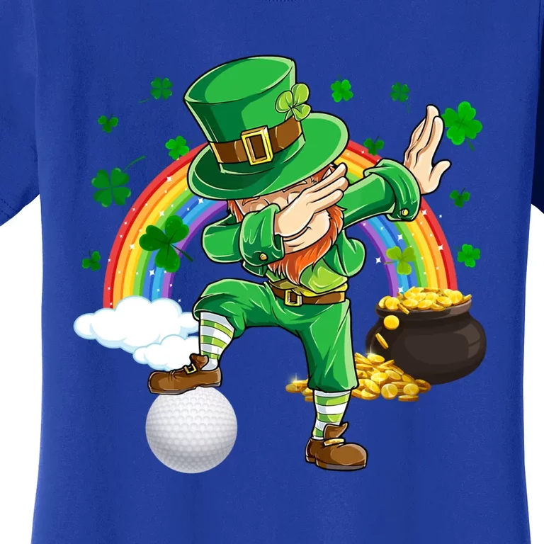 Dabbing Leprechaun And Golf Ball Saint Patrick's Day Gift Women's T-Shirt