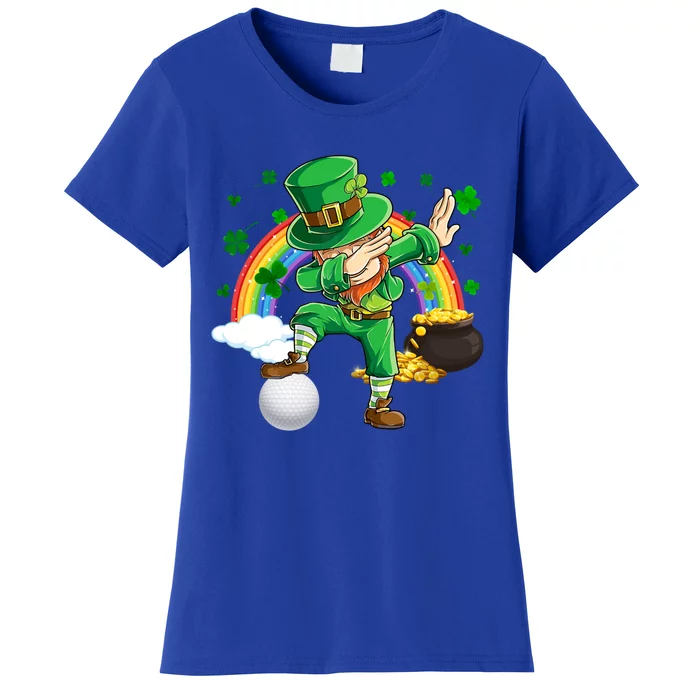 Dabbing Leprechaun And Golf Ball Saint Patrick's Day Gift Women's T-Shirt