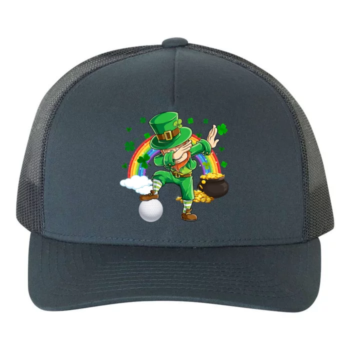 Dabbing Leprechaun And Golf Ball Saint Patrick's Day Gift Yupoong Adult 5-Panel Trucker Hat