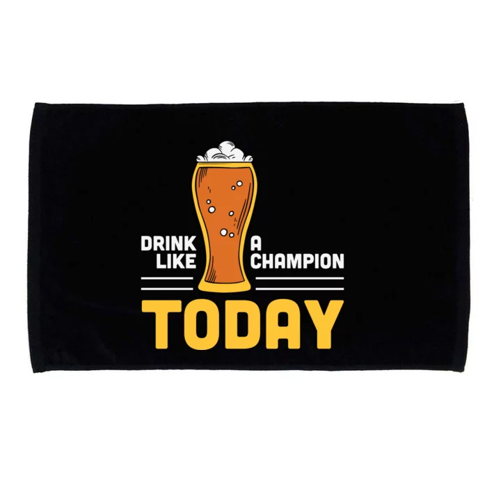 Drink Like A Champion Today Funny Saying Drinking St Patricks Day Microfiber Hand Towel