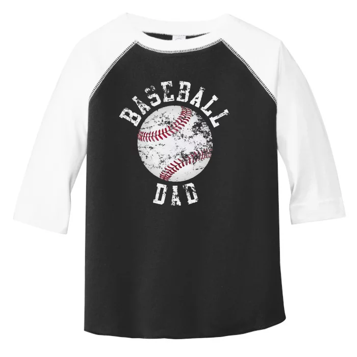 Dad Like A Baseball Dad US Flag Fathers Day Toddler Fine Jersey T-Shirt