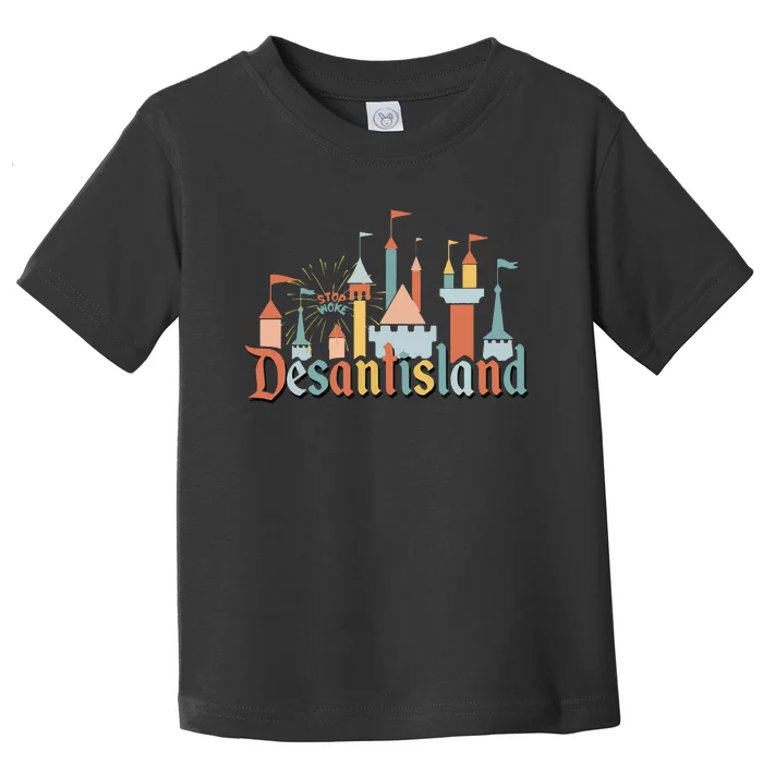 Desantis Land AntiWoke Corporation Political Toddler T-Shirt