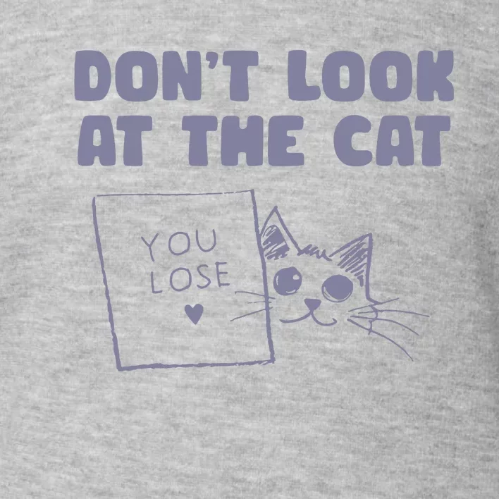 Dont Look At The Cat 90s Retro Graphic Toddler Sweatshirt