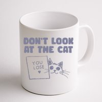 Dont Look At The Cat 90s Retro Graphic Coffee Mug