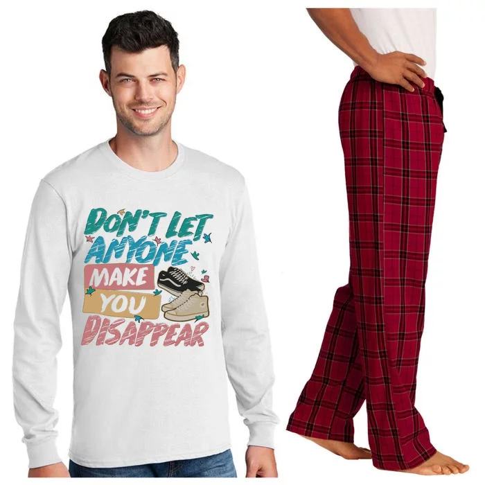 Don’t Let Anyone Make You Disappear Trendy LGBT Long Sleeve Pajama Set