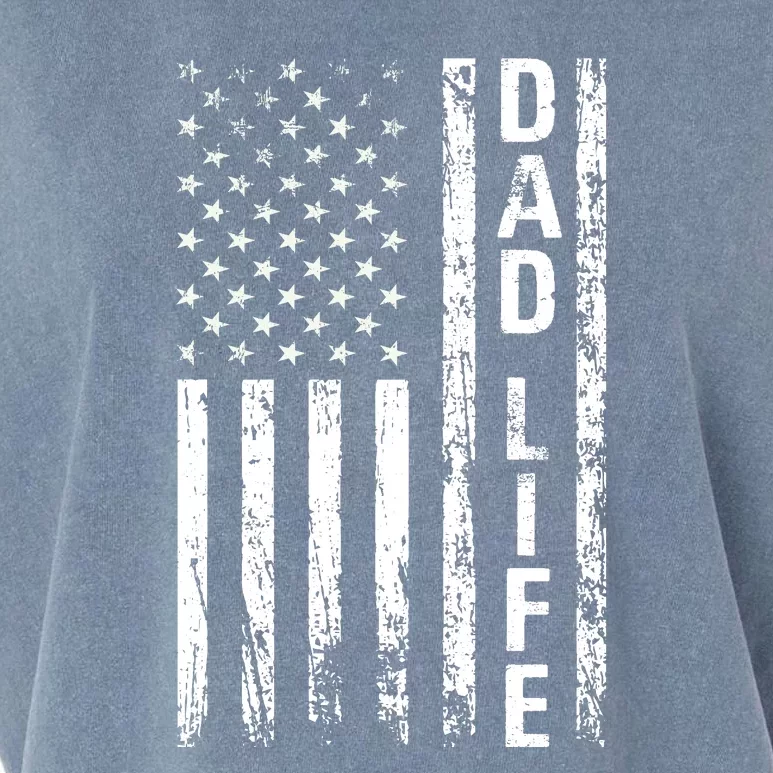 Dad Life American Flag Dad Gifts Garment-Dyed Women's Muscle Tee