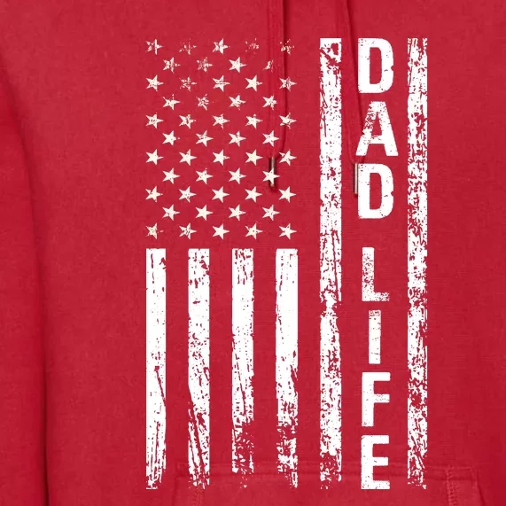 Dad Life American Flag Dad Gifts Premium Hoodie