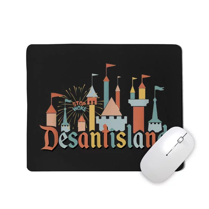 Desantis Land Anti Woke Corporation Political Mousepad