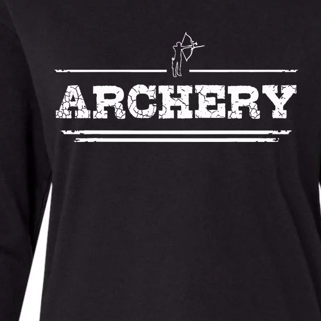 Distressed Look Arching Gift For Archers Womens Cotton Relaxed Long Sleeve T-Shirt