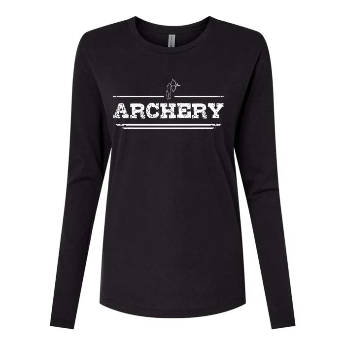 Distressed Look Arching Gift For Archers Womens Cotton Relaxed Long Sleeve T-Shirt