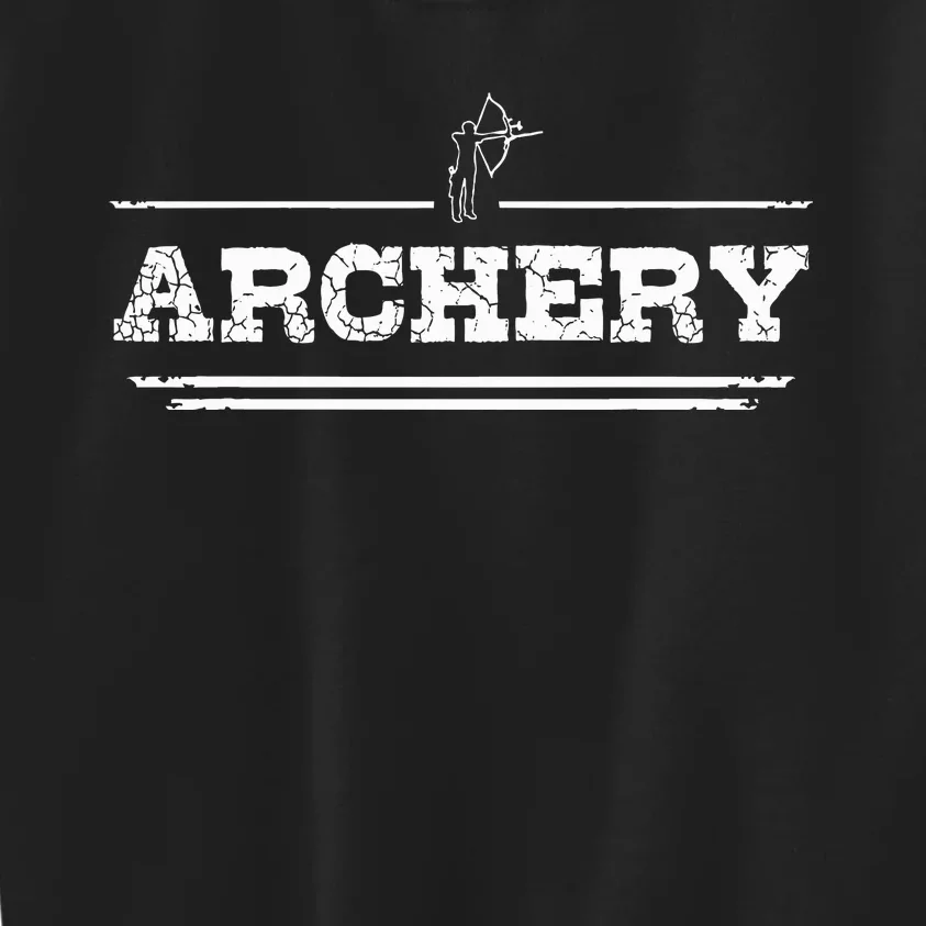 Distressed Look Arching Gift For Archers Kids Sweatshirt